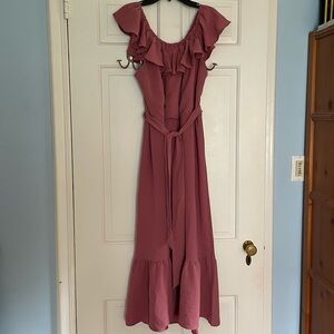 DKNY Women’s Ruffle Maxi Dress